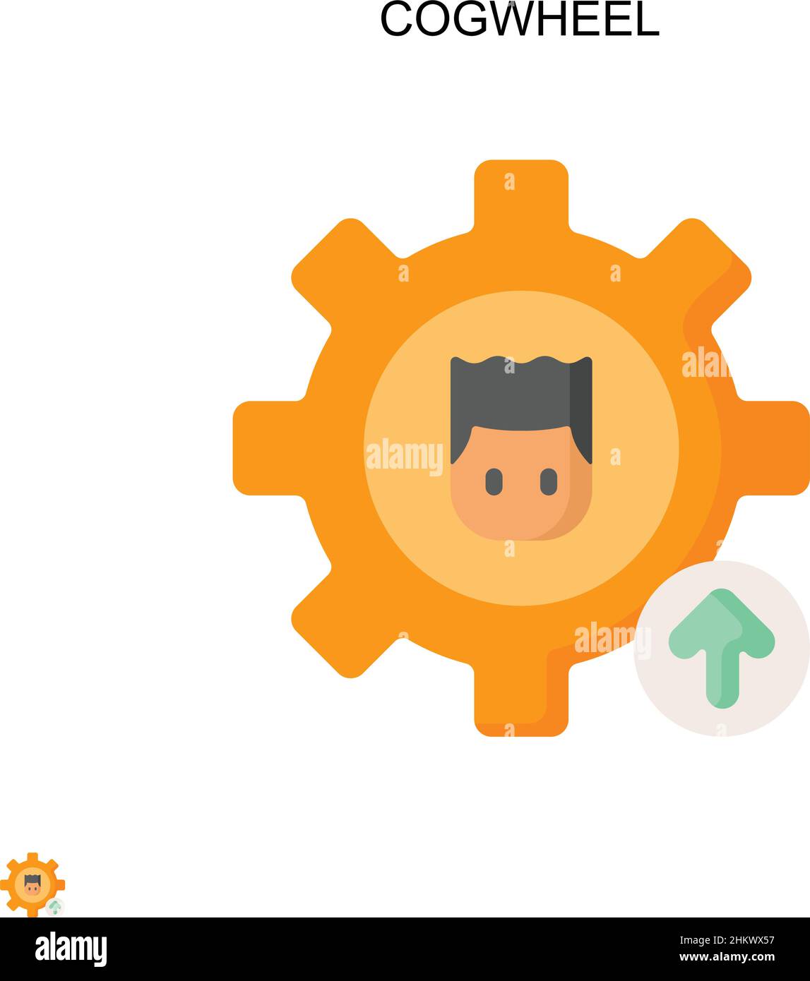 Einfaches Vektorsymbol Zahnrad. Illustration Symbol Design-Vorlage für Web mobile UI-Element. Stock Vektor