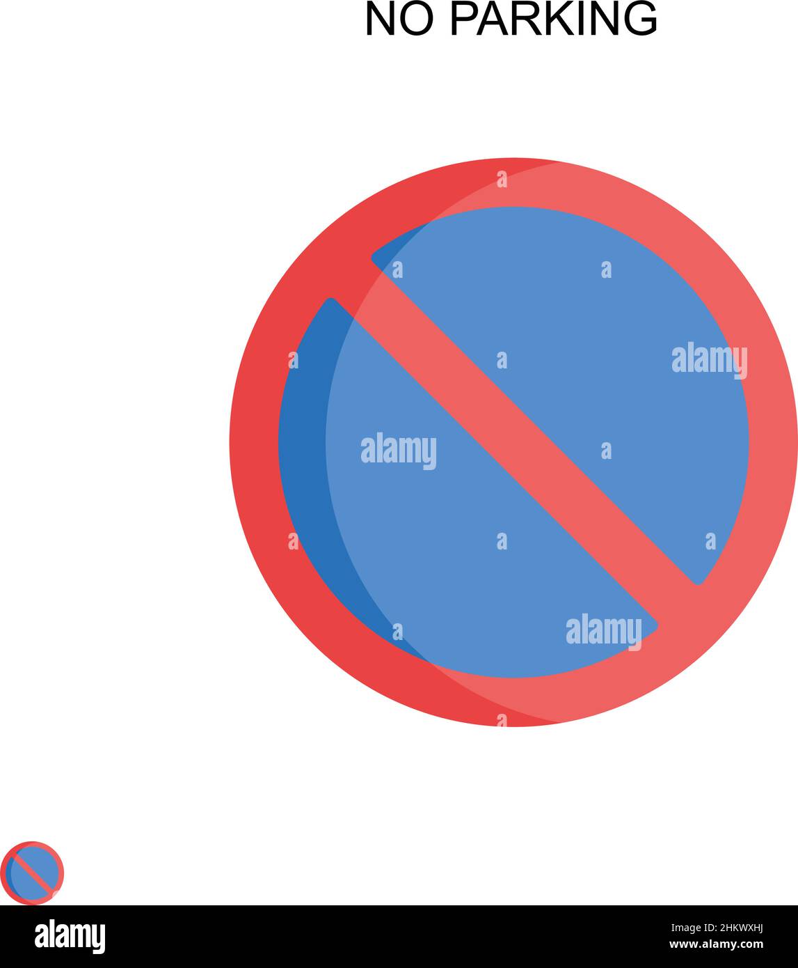 Kein Parken einfaches Vektorsymbol. Illustration Symbol Design-Vorlage für Web mobile UI-Element. Stock Vektor