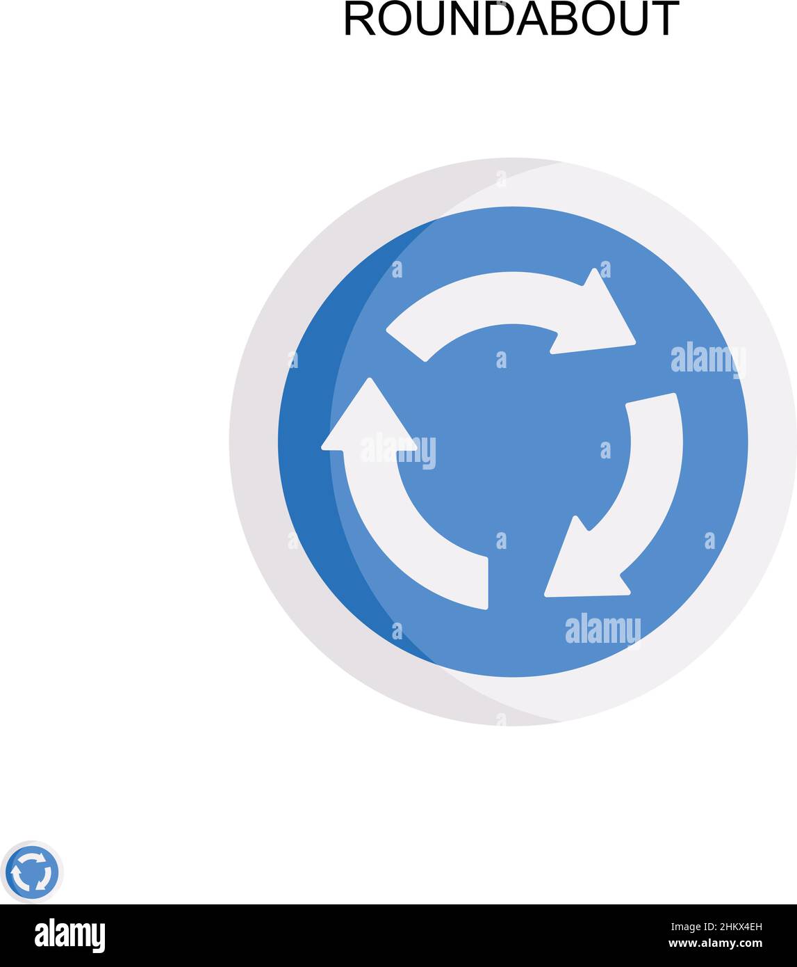 Einfaches Vektorsymbol für den Kreisverkehr. Illustration Symbol Design-Vorlage für Web mobile UI-Element. Stock Vektor