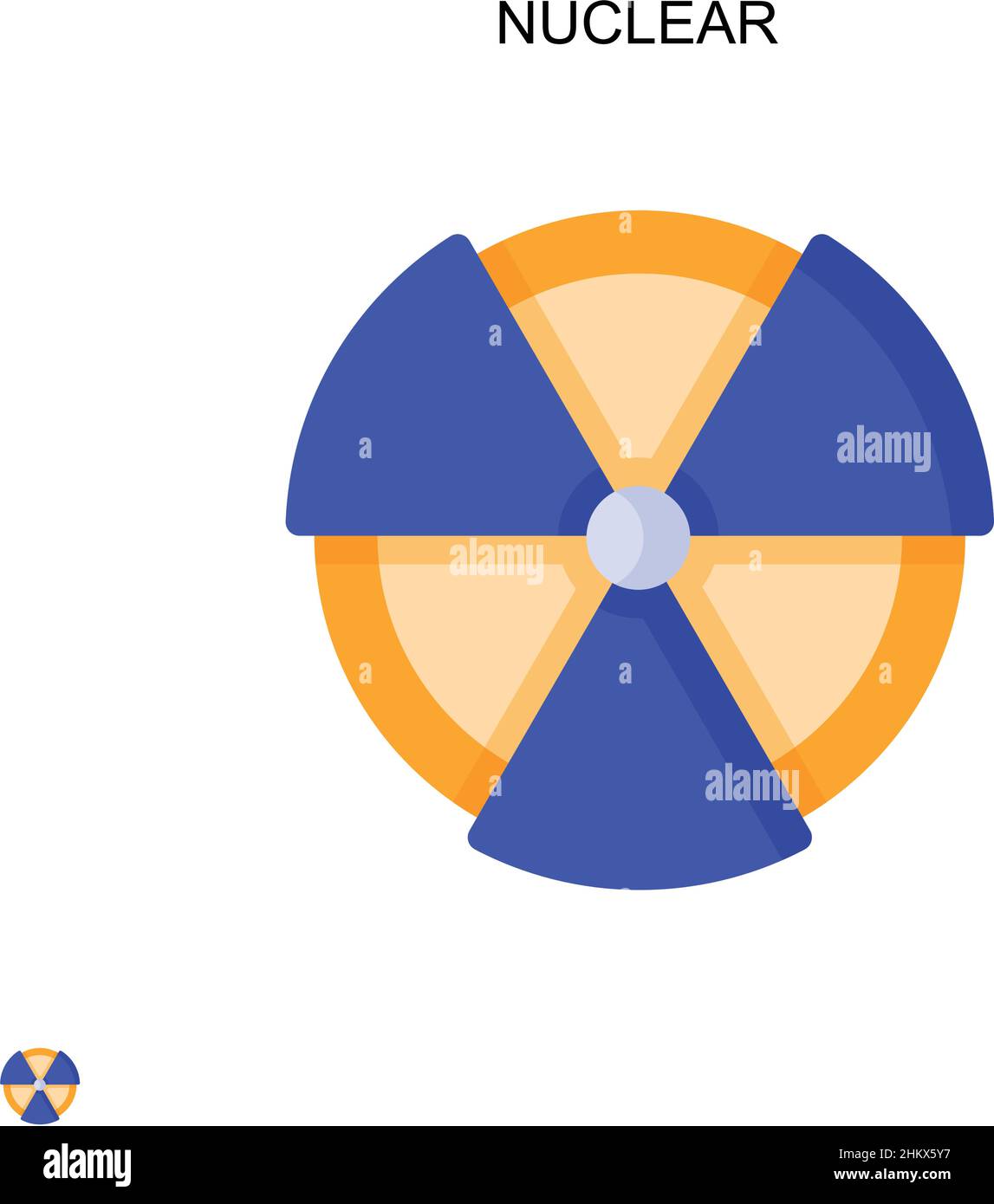 Einfaches Vektor-Symbol für Kernenergie. Illustration Symbol Design-Vorlage für Web mobile UI-Element. Stock Vektor