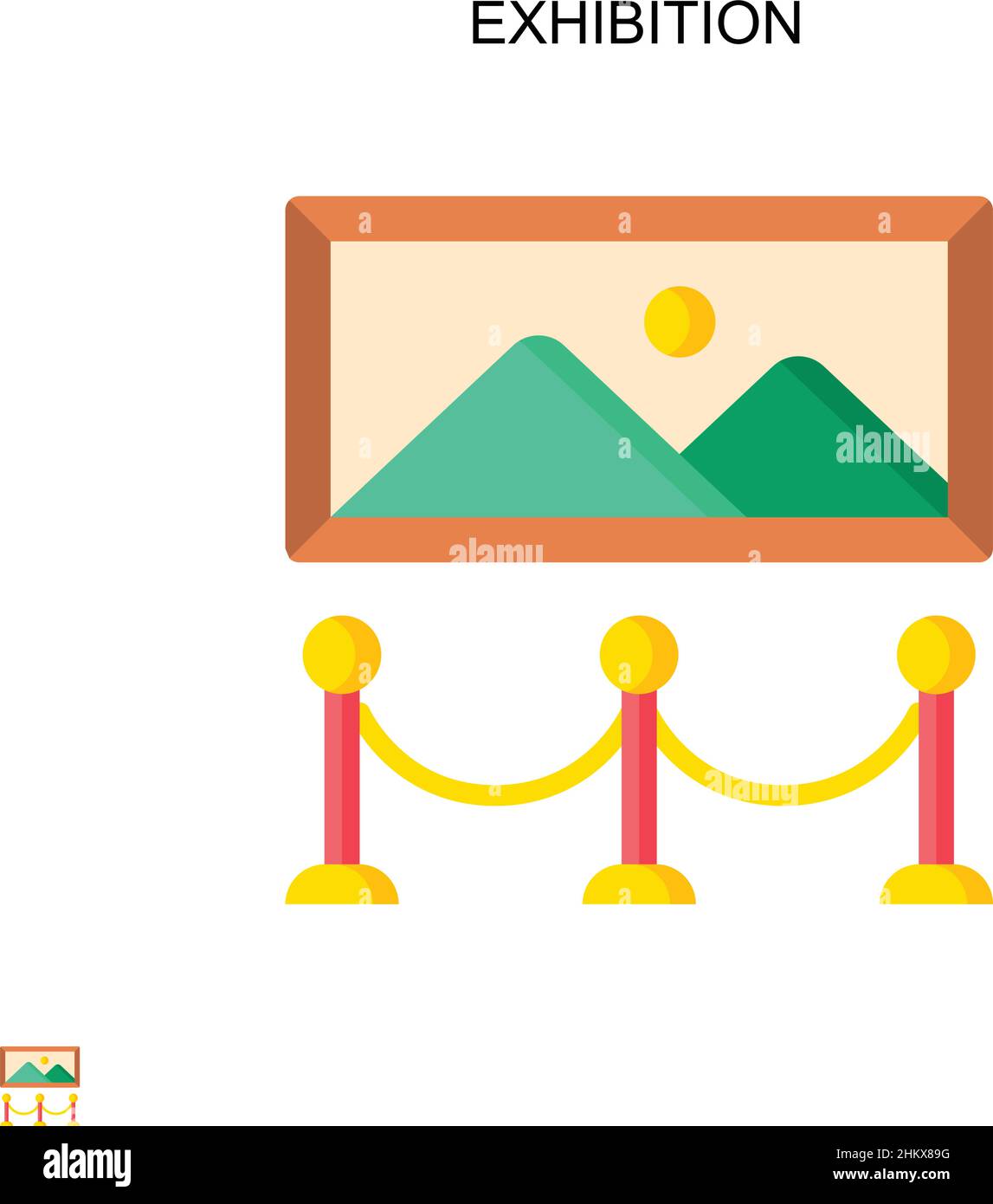 Ausstellung einfaches Vektor-Symbol. Illustration Symbol Design-Vorlage für Web mobile UI-Element. Stock Vektor