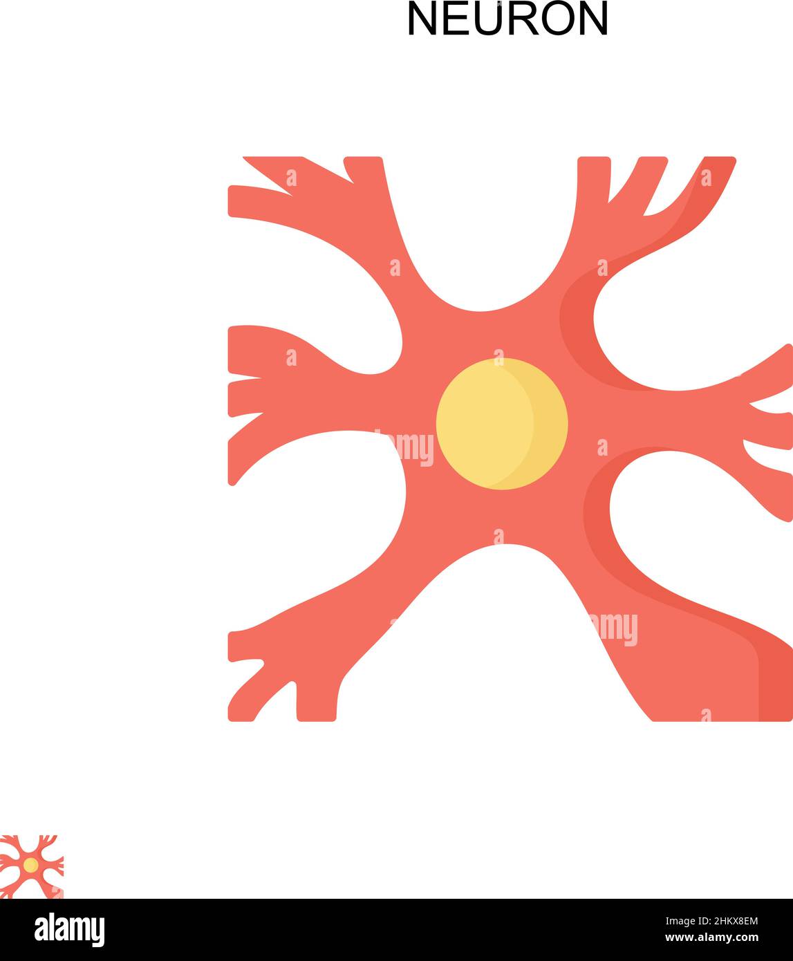 Einfaches Vektorsymbol für Neuronen. Illustration Symbol Design-Vorlage für Web mobile UI-Element. Stock Vektor