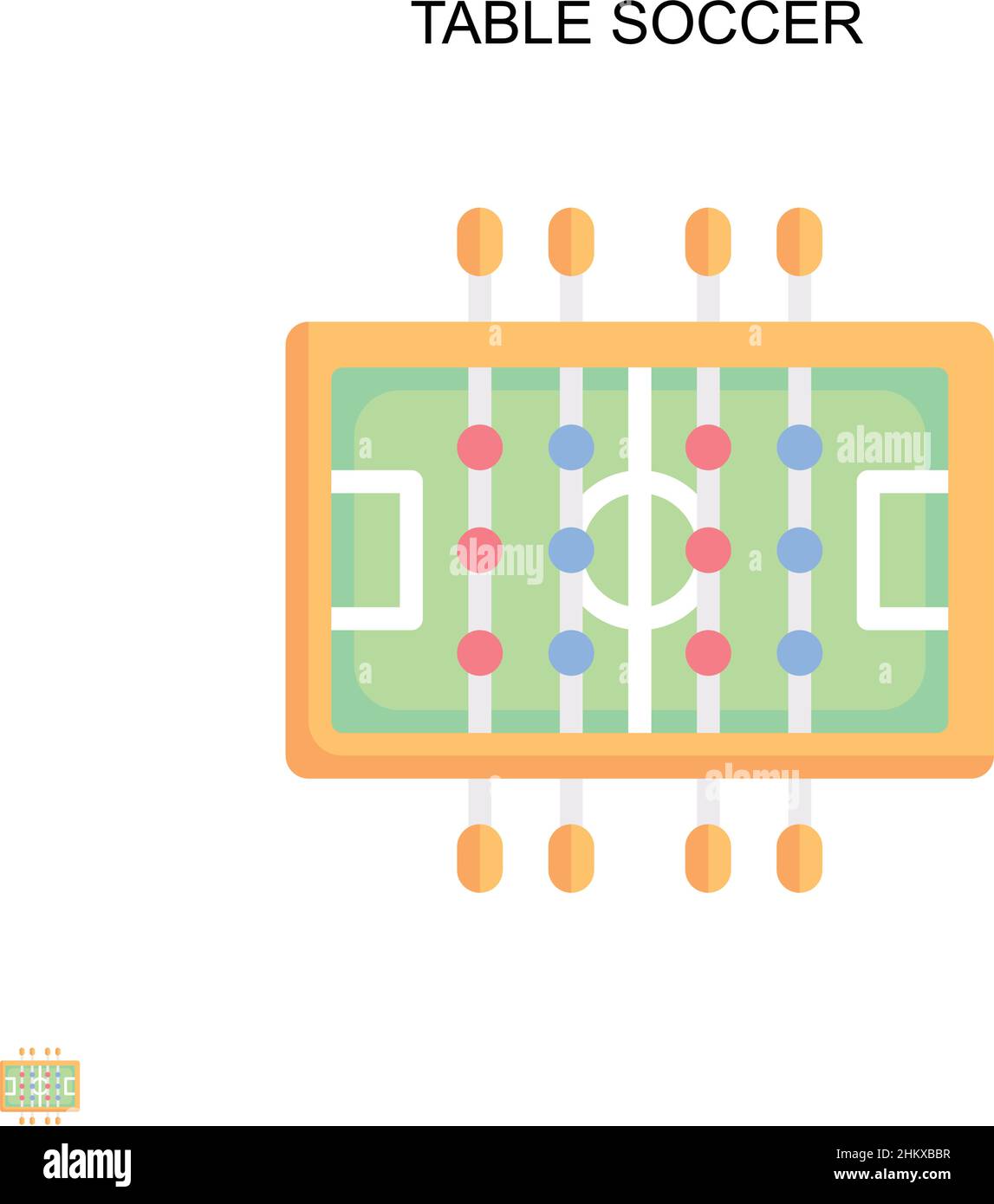 Einfaches Vektor-Symbol für Tischfußball. Illustration Symbol Design-Vorlage für Web mobile UI-Element. Stock Vektor Einfaches Vektor-Symbol für Tischfußball. Illustration Symbol Design-Vorlage für Web mobile UI-Element. Stock Vektor