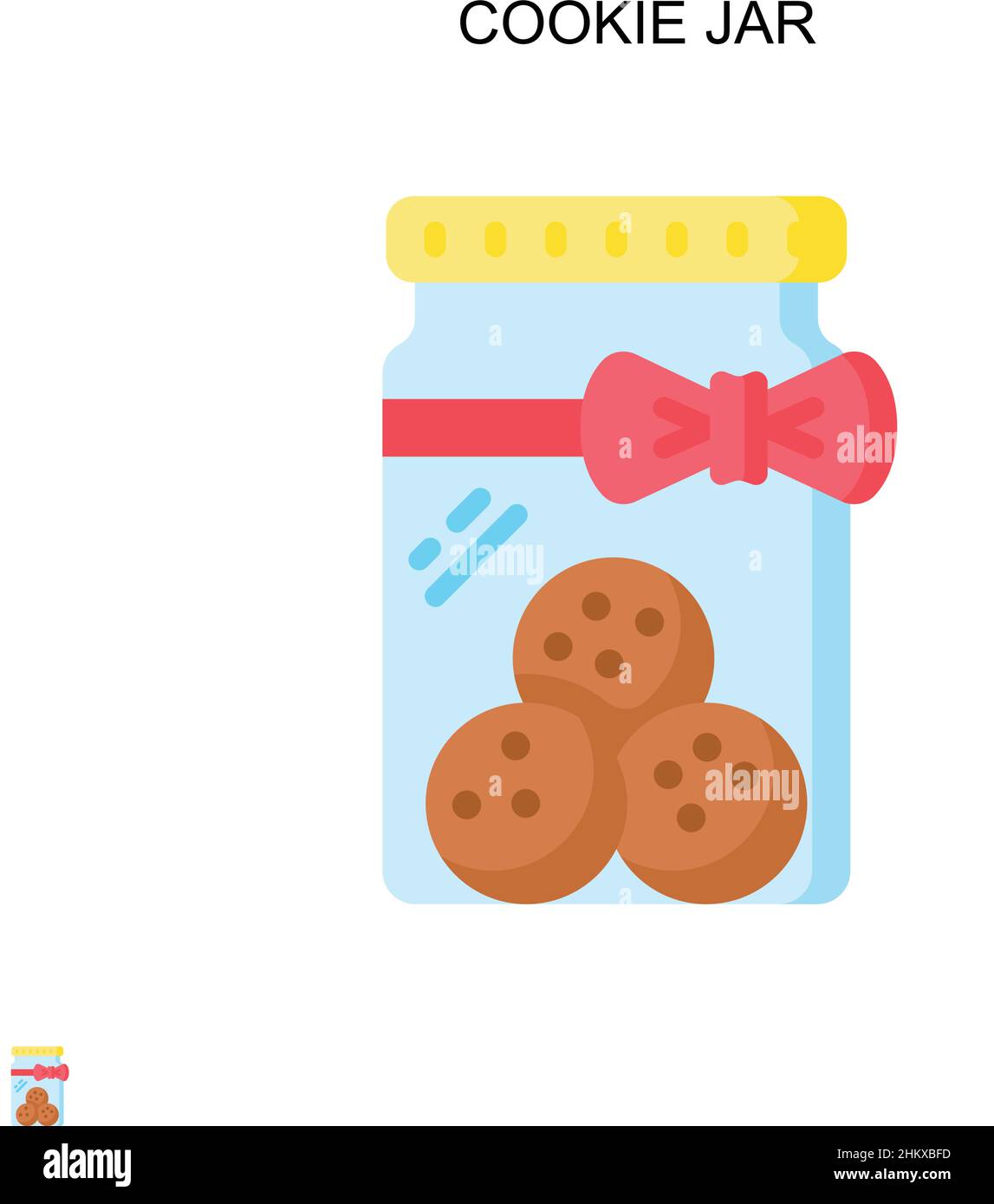 Cookie jar einfaches Vektor-Symbol. Illustration Symbol Design-Vorlage für Web mobile UI-Element. Stock Vektor