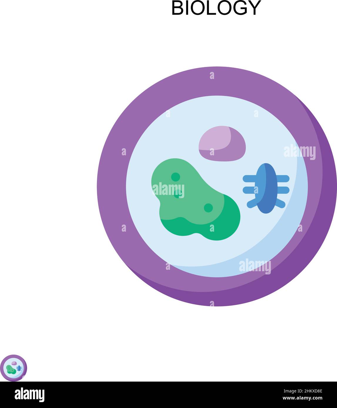 Einfaches Vektor-Symbol für Biologie. Illustration Symbol Design-Vorlage für Web mobile UI-Element. Stock Vektor
