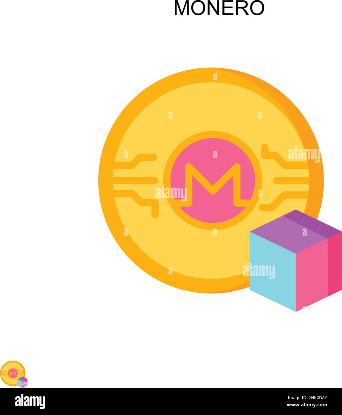 Einfaches Monero Vektorsymbol. Illustration Symbol Design-Vorlage für Web mobile UI-Element. Stock Vektor