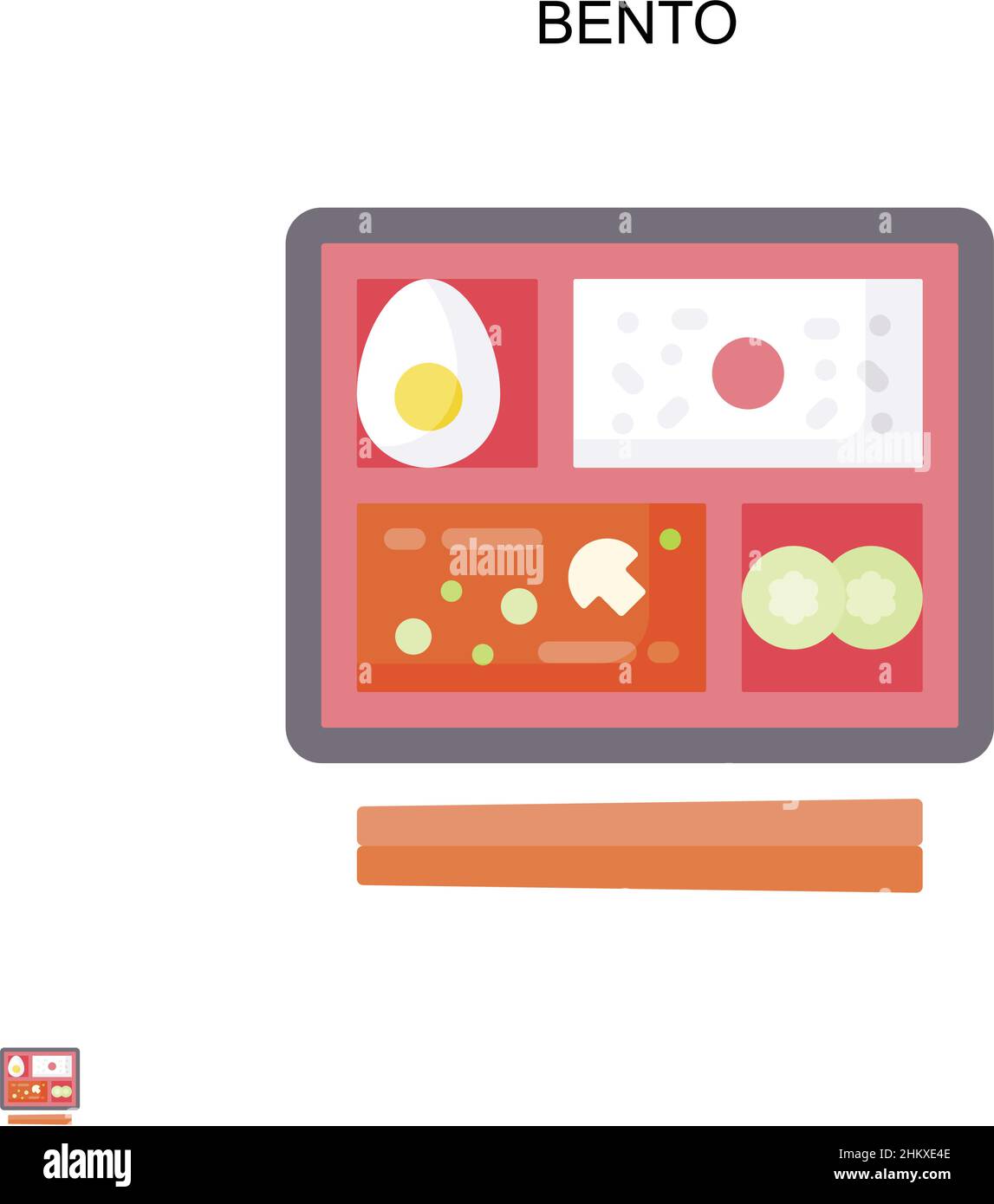 Bento einfaches Vektorsymbol. Illustration Symbol Design-Vorlage für Web mobile UI-Element. Stock Vektor