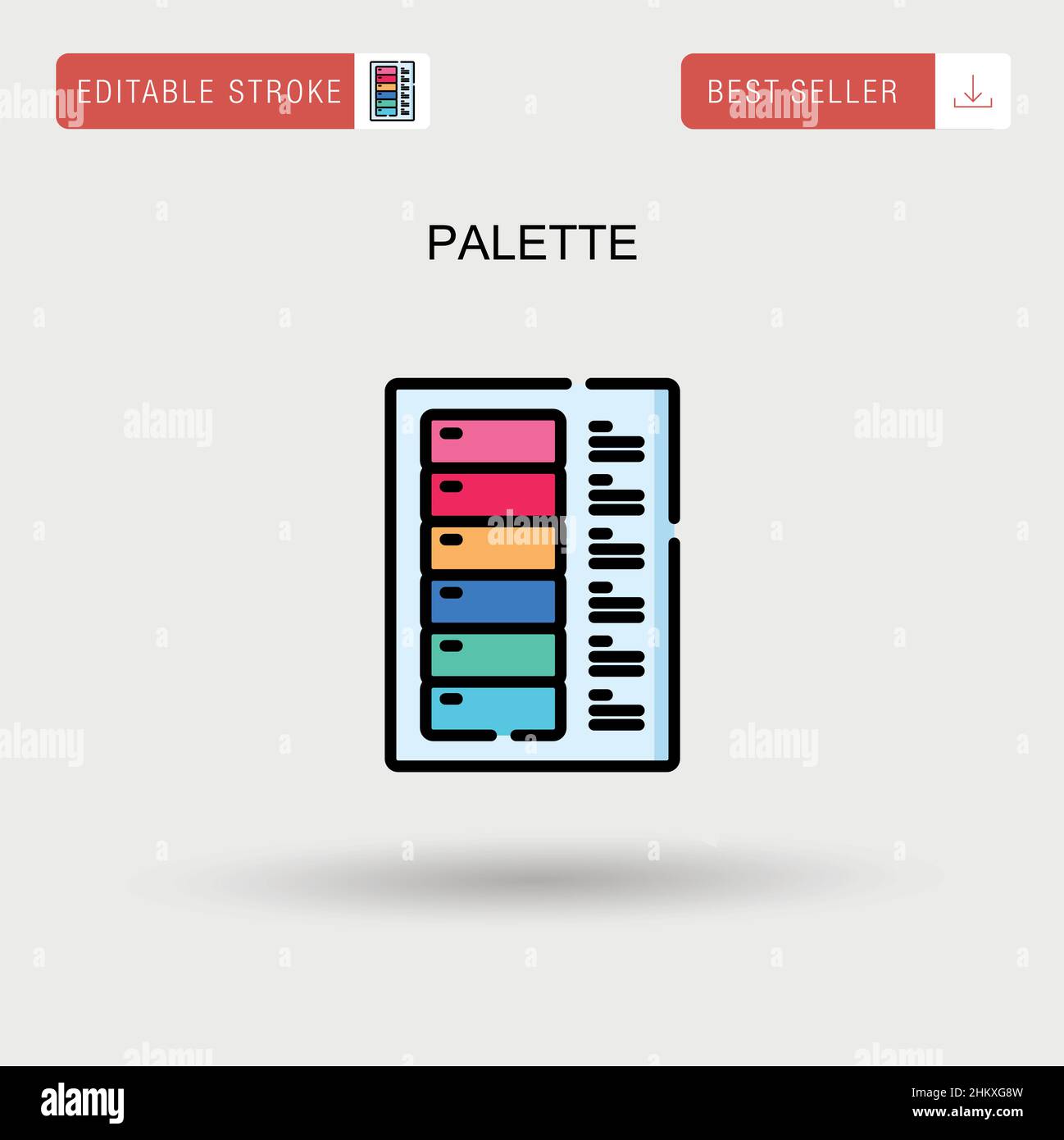 Einfaches Vektorsymbol der Palette. Stock Vektor