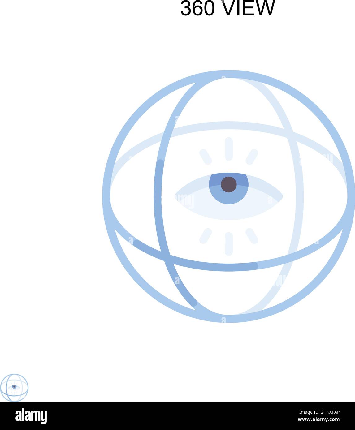 360 Ansicht einfaches Vektor-Symbol. Illustration Symbol Design-Vorlage für Web mobile UI-Element. Stock Vektor