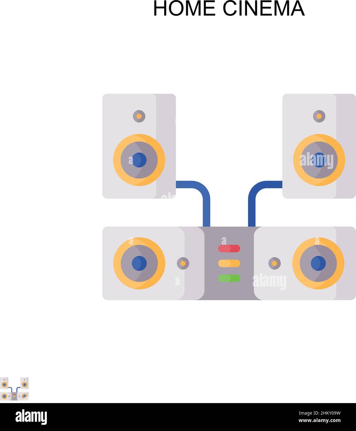 Einfaches Vektorsymbol für Heimkino. Illustration Symbol Design-Vorlage für Web mobile UI-Element. Stock Vektor