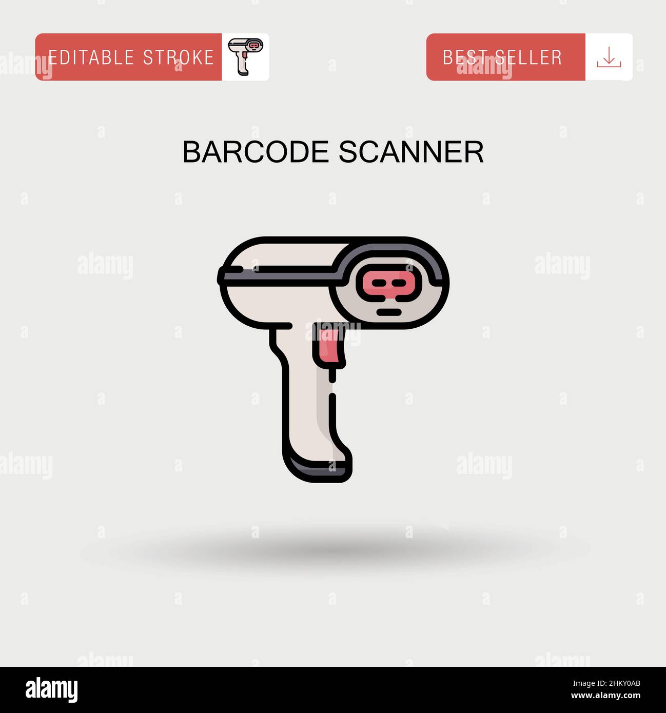 Einfaches Vektorsymbol für Barcodescanner. Stock Vektor