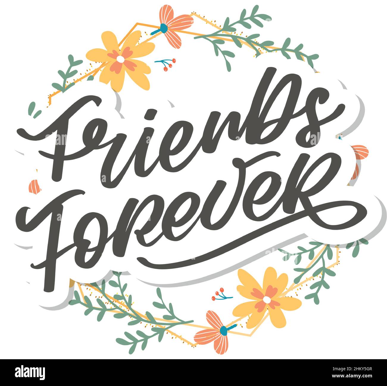 Soul Schwester mit Herz Schriftzug Design beste Freund Vorläufer Bff besties Stock Vektor