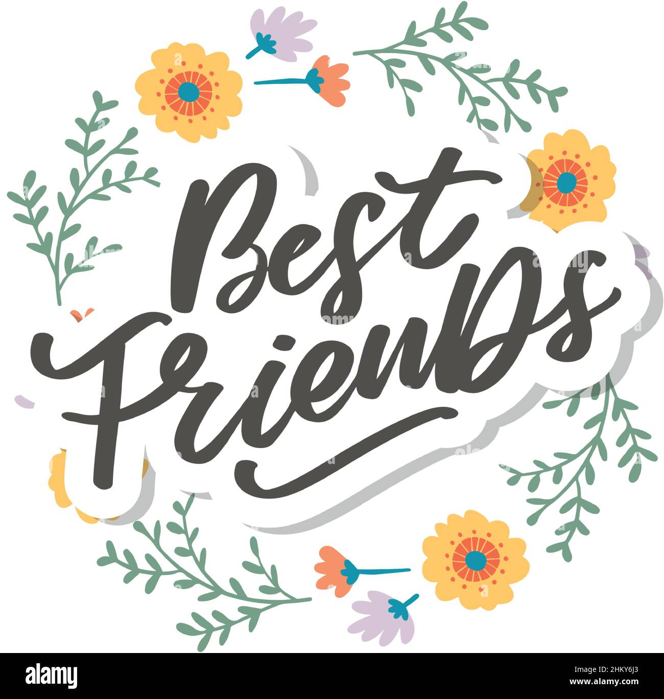 Soul Schwester mit Herz Schriftzug Design beste Freund Vorläufer Bff besties Stock Vektor