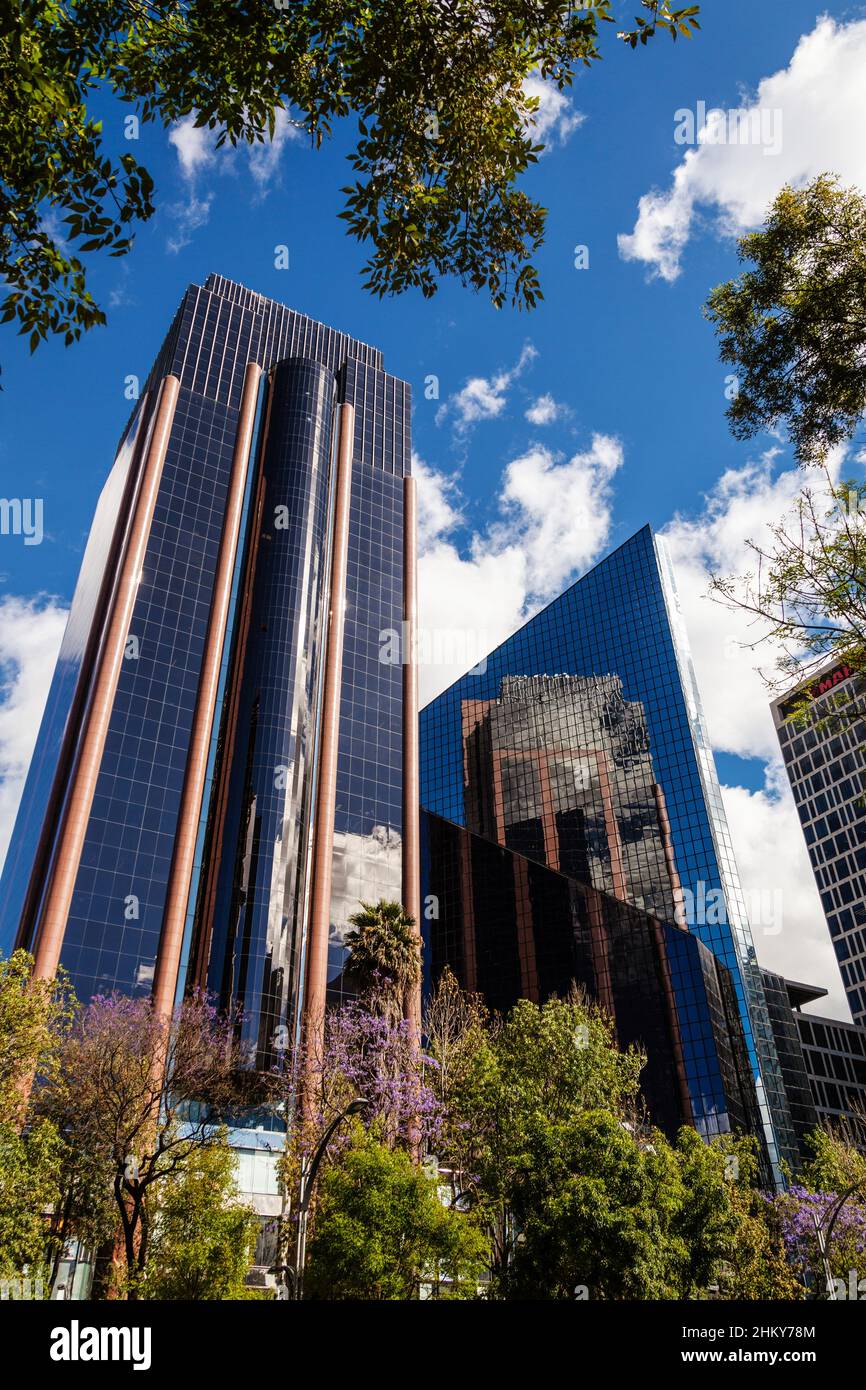 Mexikanische Börse Paseo de la Reforma, Mexiko-Stadt. Nordamerika Stockfoto