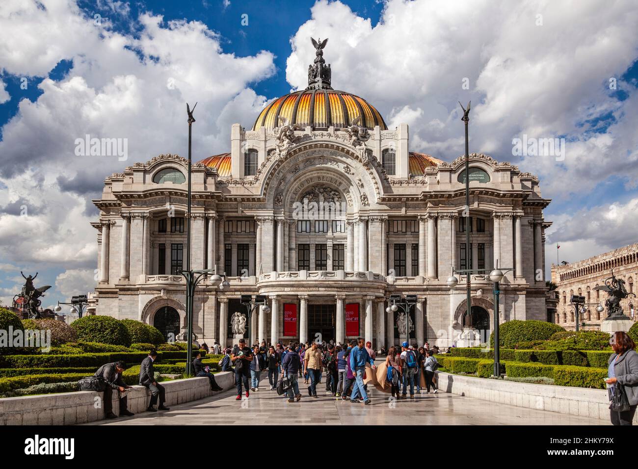 Palast der Schönen Künste, Nationalmuseum für Architektur, Alameda Central, Mexiko-Stadt. Nordamerika Stockfoto