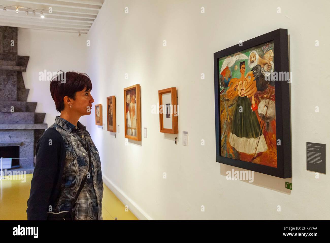 Gemäldesammlung, Frida Kahlo Museum, Coyoacan, Mexiko-Stadt. Nordamerika Stockfoto