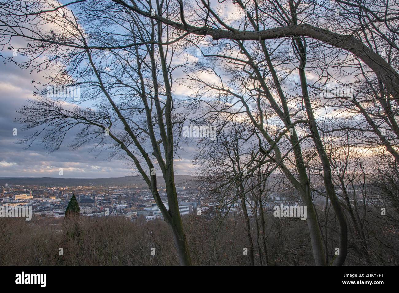 Aachen Februar 2022 -Lousberg Stockfoto