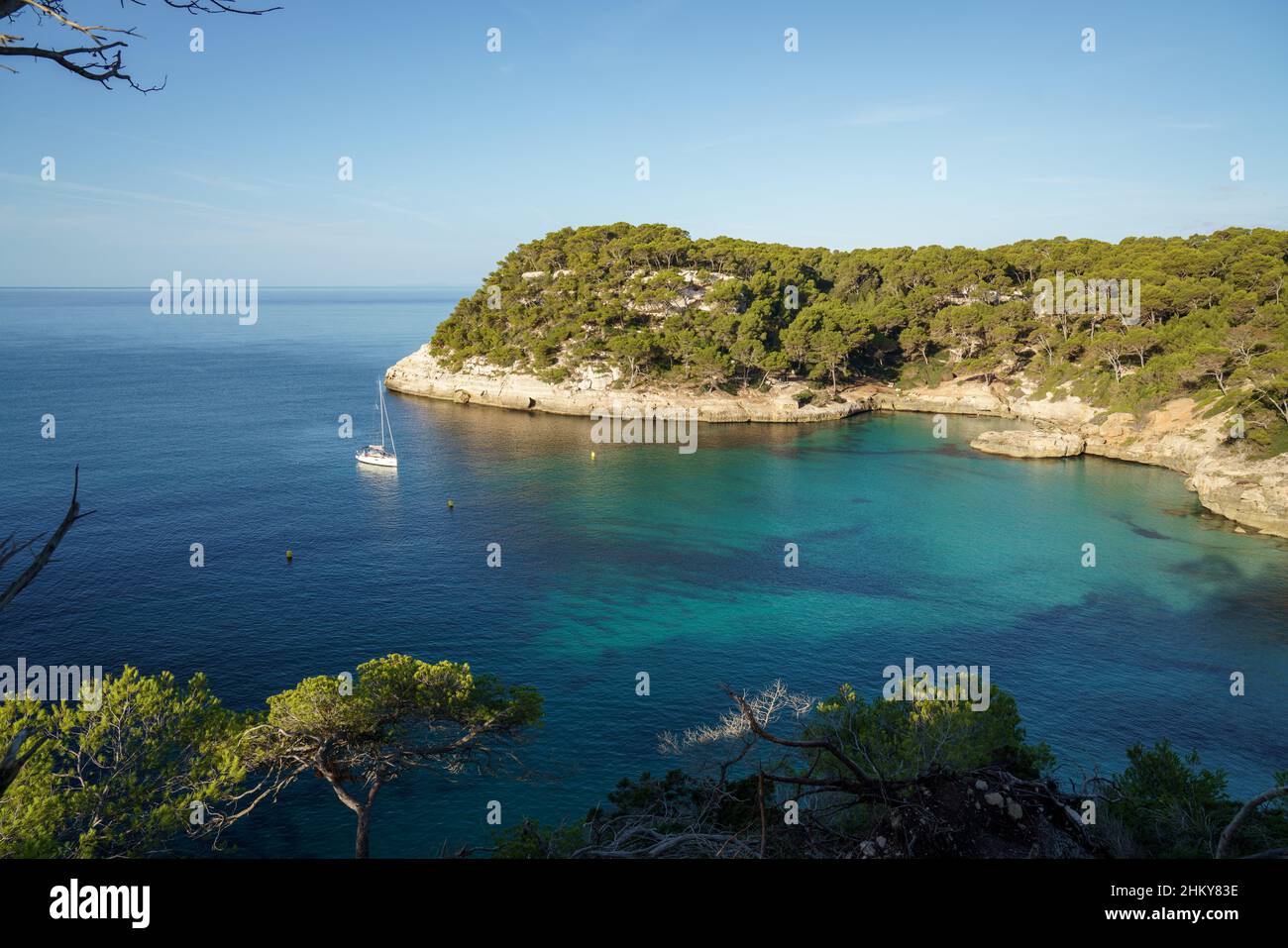 Sommerpostkarte auf der Insel Menorca. Stockfoto