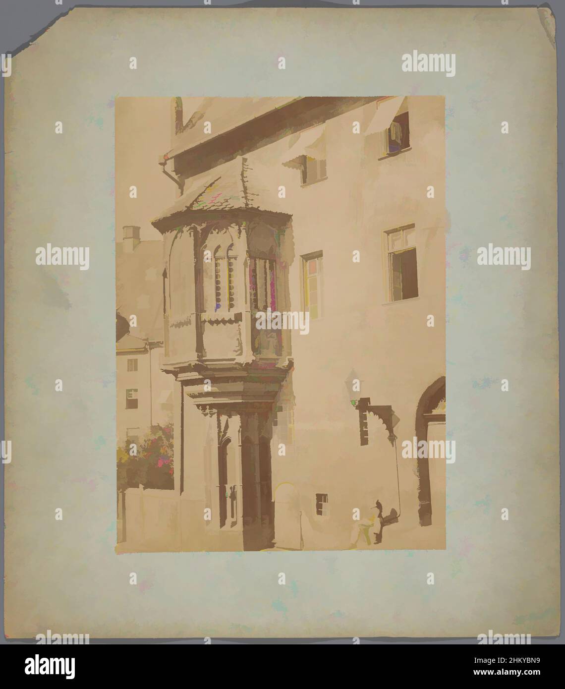 Kunst inspiriert von dekoriertem Erkerfenster in Nürnberg, Neurenberg, 1850 - 1900, Karton, Albumendruck, Höhe 364 mm × Breite 320 mm, Classic Works modernisiert von Artotop mit einem Schuss Modernität. Formen, Farbe und Wert, auffällige visuelle Wirkung auf Kunst. Emotionen durch Freiheit von Kunstwerken auf zeitgemäße Weise. Eine zeitlose Botschaft, die eine wild kreative neue Richtung verfolgt. Künstler, die sich dem digitalen Medium zuwenden und die Artotop NFT erschaffen Stockfoto