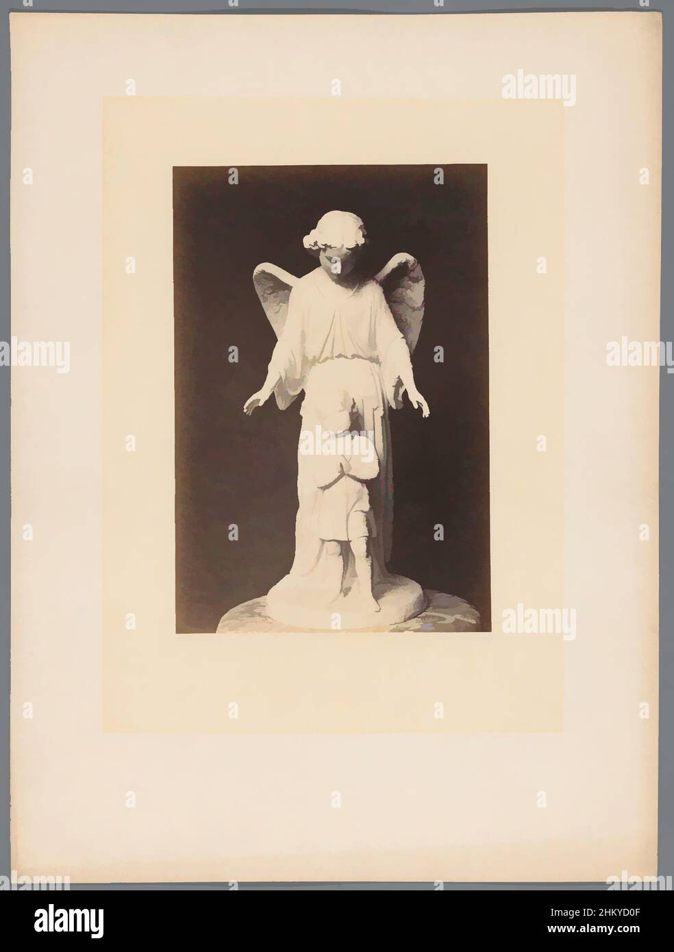 Kunst inspiriert von Guardian Angel von Robert Cauer, Schutzengel, Carl Heinrich Jacobi, Verlag: J. H. Maurer, 1850 - 1900, fotografische Unterstützung, Karton, Albumendruck, Höhe 348 mm × Breite 266 mm, Classic Works modernisiert von Artotop mit einem Schuss Modernität. Formen, Farbe und Wert, auffällige visuelle Wirkung auf Kunst. Emotionen durch Freiheit von Kunstwerken auf zeitgemäße Weise. Eine zeitlose Botschaft, die eine wild kreative neue Richtung verfolgt. Künstler, die sich dem digitalen Medium zuwenden und die Artotop NFT erschaffen Stockfoto