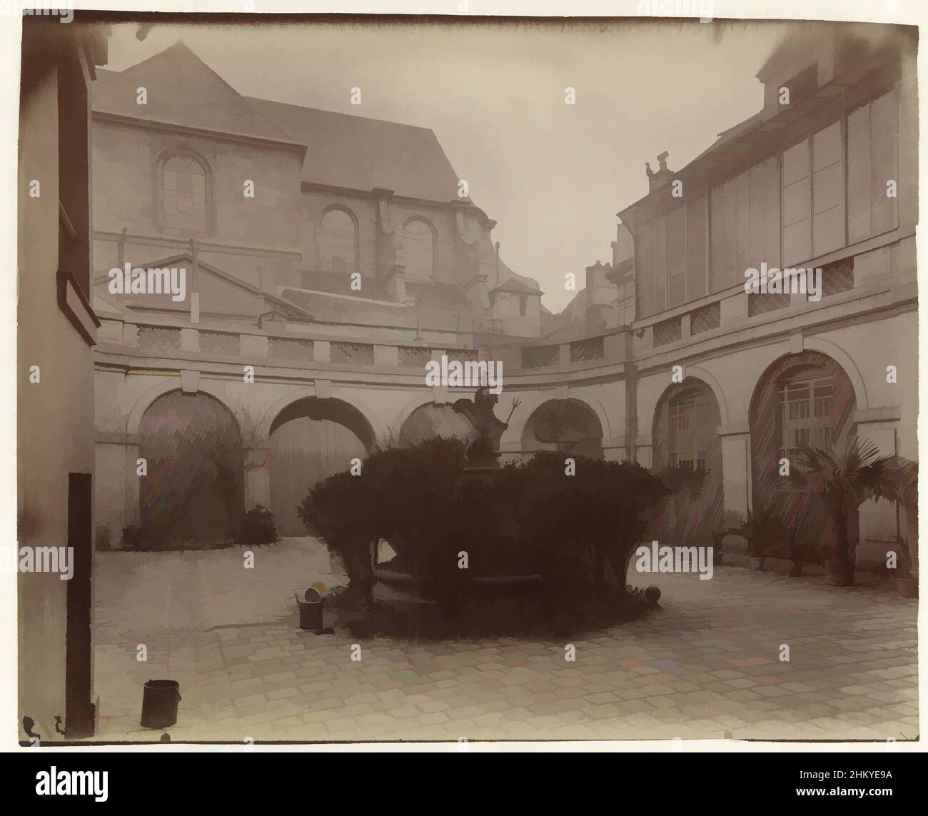 Kunst inspiriert vom Innenhof des Hôtel d'Ambrun am Quai de Béthune, Paris, Hotel d'ambrun - quai de Bethune 24, Eugène Atget (zugeschrieben), Paris, 1890 - 1925, Papier, Albumendruck, Höhe 180 mm × Breite 220 mm, Classic Works modernisiert von Artotop mit einem Schuss Modernität. Formen, Farbe und Wert, auffällige visuelle Wirkung auf Kunst. Emotionen durch Freiheit von Kunstwerken auf zeitgemäße Weise. Eine zeitlose Botschaft, die eine wild kreative neue Richtung verfolgt. Künstler, die sich dem digitalen Medium zuwenden und die Artotop NFT erschaffen Stockfoto