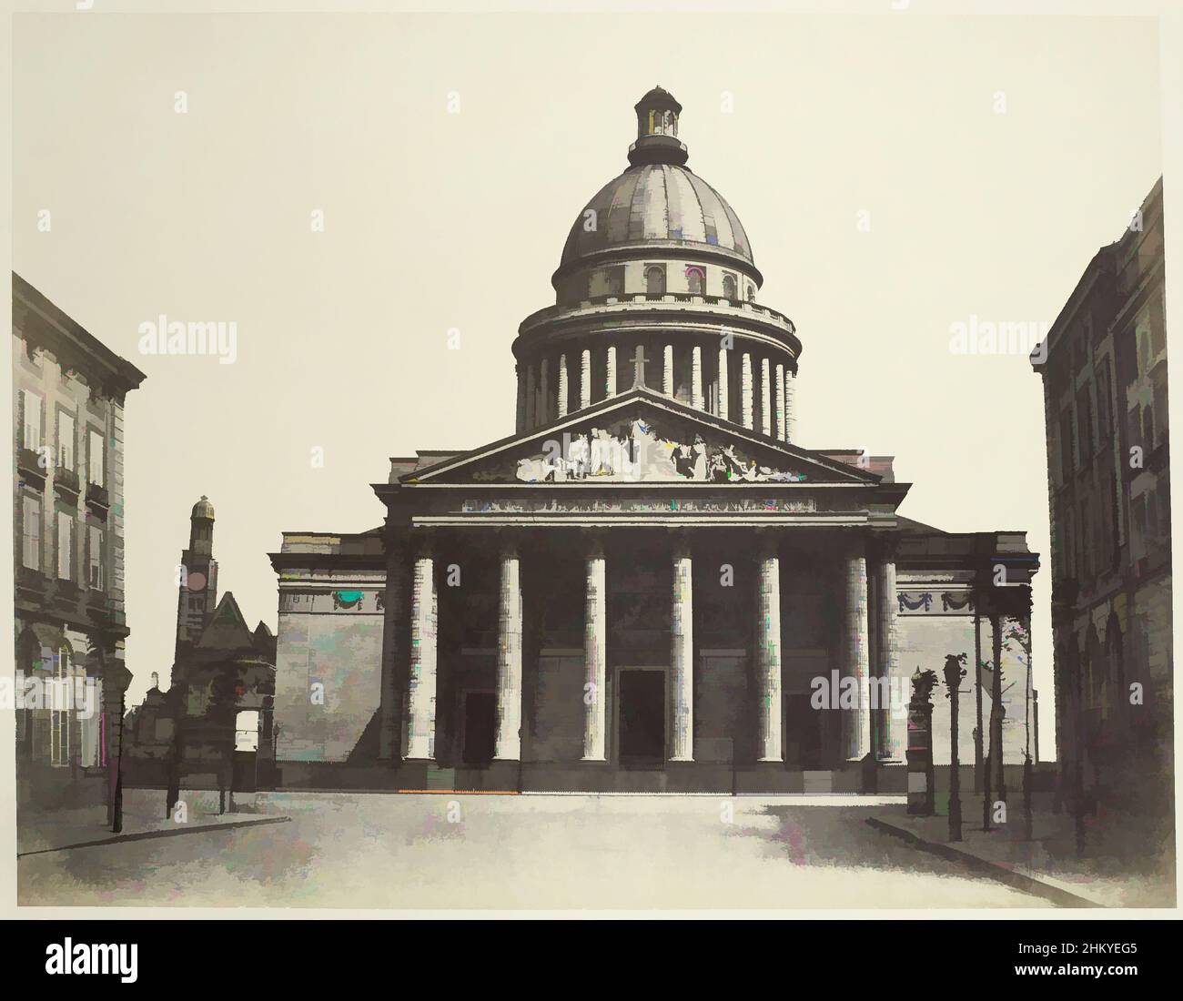 Kunst inspiriert von Le Panthéon, Panthéon in Paris, Édouard Denis Baldus, Frankreich, 1853, Papier, gesalzener Papierdruck, Höhe 335 mm × Breite 435 mm, Classic Works modernisiert von Artotop mit einem Schuss Moderne. Formen, Farbe und Wert, auffällige visuelle Wirkung auf Kunst. Emotionen durch Freiheit von Kunstwerken auf zeitgemäße Weise. Eine zeitlose Botschaft, die eine wild kreative neue Richtung verfolgt. Künstler, die sich dem digitalen Medium zuwenden und die Artotop NFT erschaffen Stockfoto