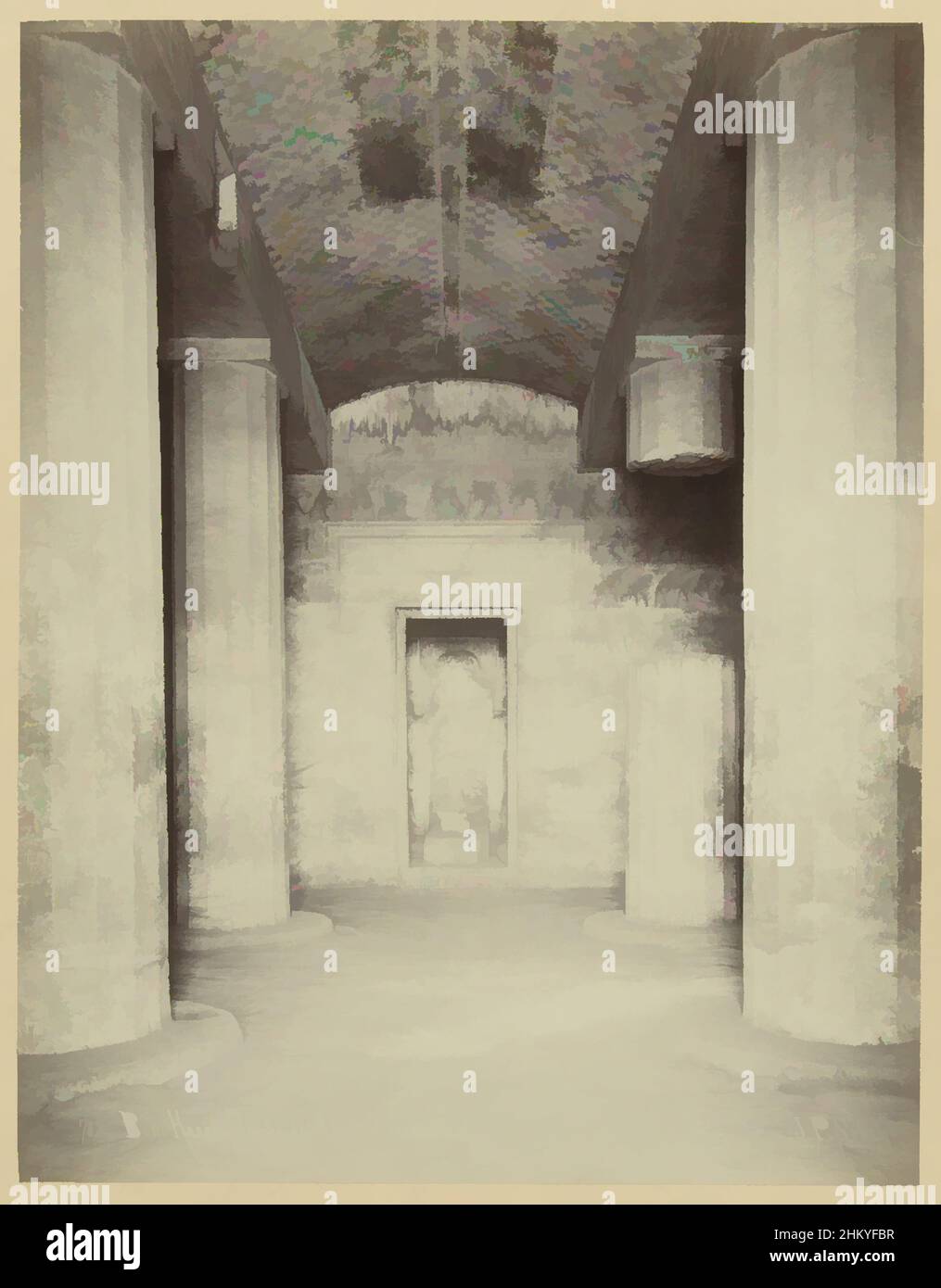 Kunst inspiriert vom Grab von Amenemhat VI von Ägypten.E 58. Tempel in Beni Hassan (innen). Upper Egypt., Egypt (Titel der Serie)702 Beni Hassan Grab der Ameni Amenemhat Innenraum, das Foto ist Teil der Serie von Fotografien aus Ägypten gesammelt von Richard Polak., Pascal Sébah, Egypte, Klassische Werke von Artotop mit einem Schuss Moderne modernisiert. Formen, Farbe und Wert, auffällige visuelle Wirkung auf Kunst. Emotionen durch Freiheit von Kunstwerken auf zeitgemäße Weise. Eine zeitlose Botschaft, die eine wild kreative neue Richtung verfolgt. Künstler, die sich dem digitalen Medium zuwenden und die Artotop NFT erschaffen Stockfoto