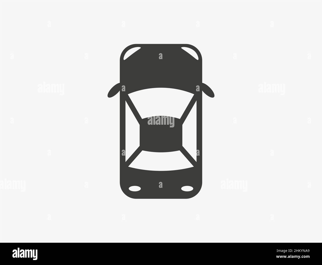 Vector Auto Draufsicht Symbol auf weißem Hintergrund Stock Vektor