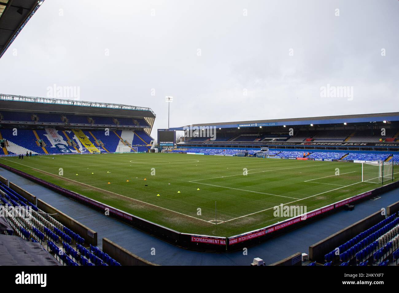 Birmingham, England, 6th. Februar Gesamtansicht des St. Andrews Stadions vor dem WSL-Spiel zwischen Birmingham City und Leicester City. Gareth Evans/SPP Kredit: SPP Sport Pressefoto. /Alamy Live News Stockfoto