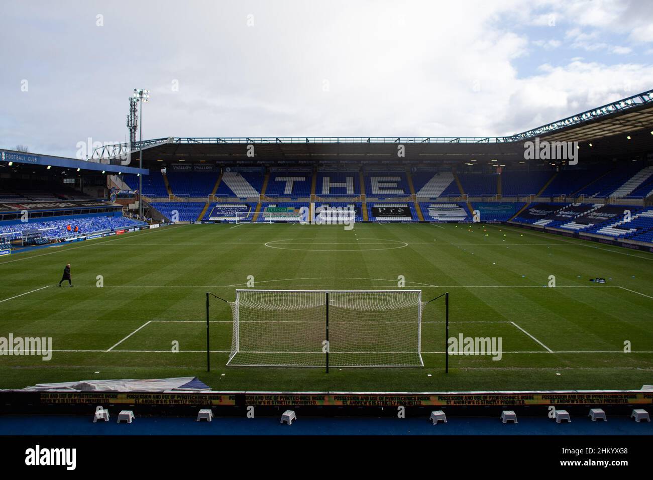 Birmingham, England, 6th. Februar Gesamtansicht des St. Andrews Stadions vor dem WSL-Spiel zwischen Birmingham City und Leicester City. Gareth Evans/SPP Kredit: SPP Sport Pressefoto. /Alamy Live News Stockfoto