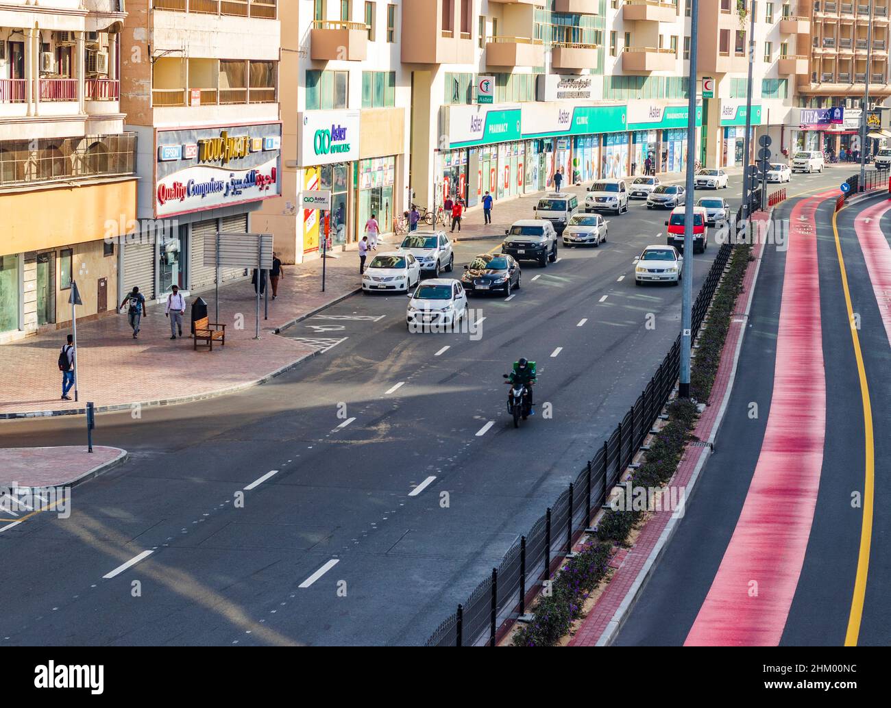 Dubai, VAE - 01.28.2022 - Altstadt als Bur Dubai bekannt. Stockfoto