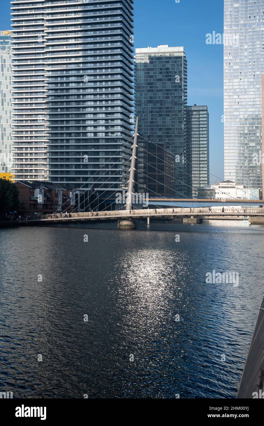 South Dock Footbridge - London Docklands Stockfoto