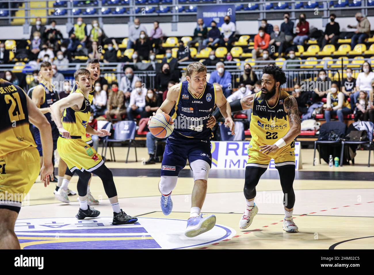 Italien- Basket, 6 febbraio 2022 LNP A2 reale Mutua Torino vs Orlandina Basket Stockfoto