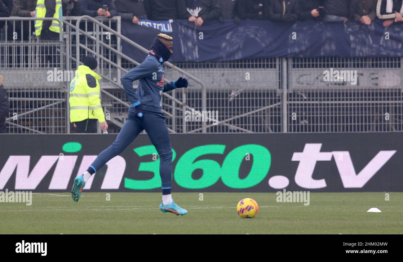 Neapel, Friaul Julisch Venetien, Italien. 6th. Februar 2022. Während des italienischen Serie-A-Fußballmatches FC Venezia gegen SSC Napoli am 06. Februar 2022 im Pier Luigi Penzo Stadium in Venedig.in Bild: Victor Osimhen (Bildnachweis: © Fabio Sasso/ZUMA Press Wire) Stockfoto