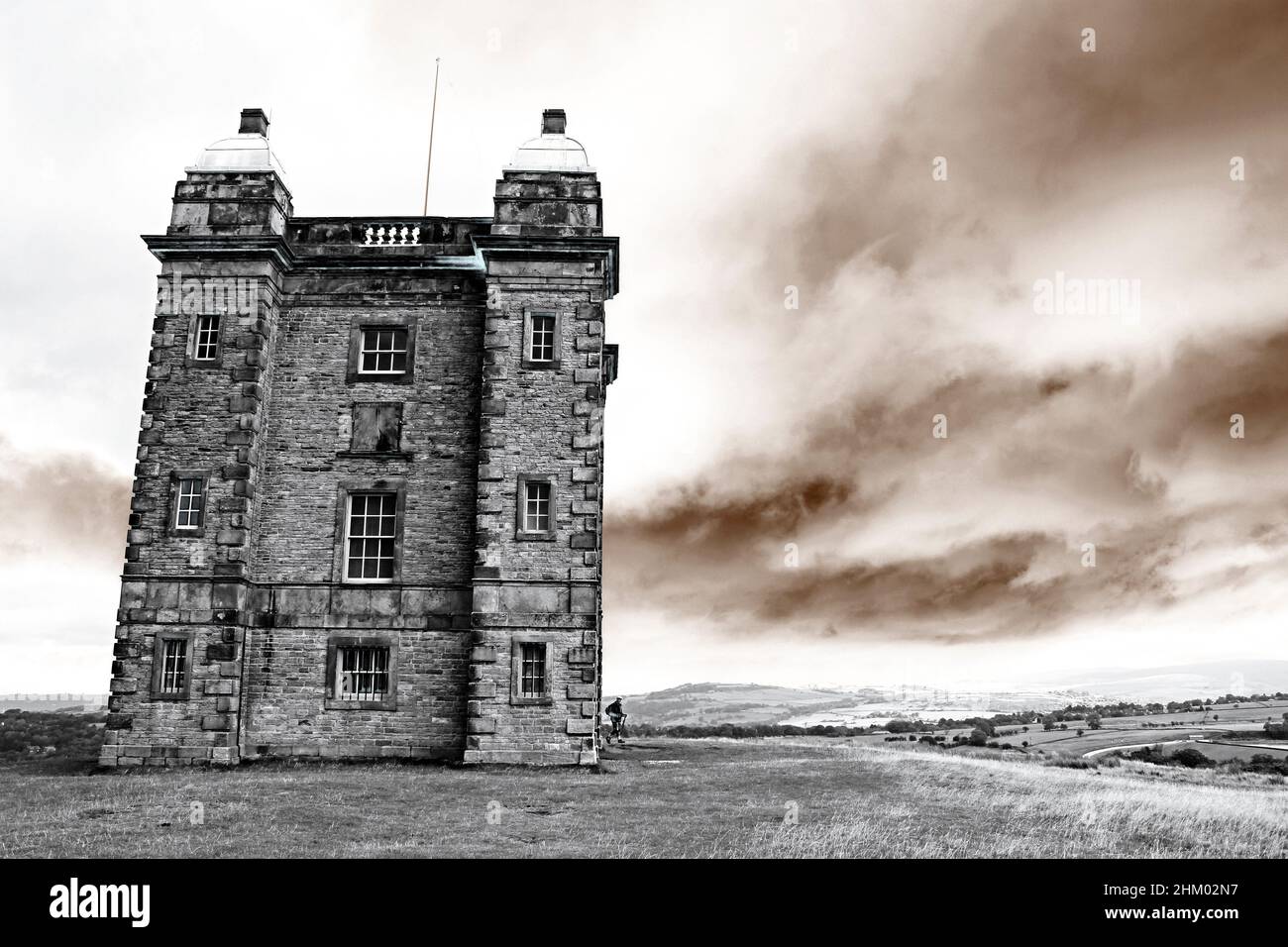 Den Käfig in Lyme Park, Cheshire, UK ursprünglich ein Jagdschloss und diente später als Lock-Up für Gefangene Stockfoto