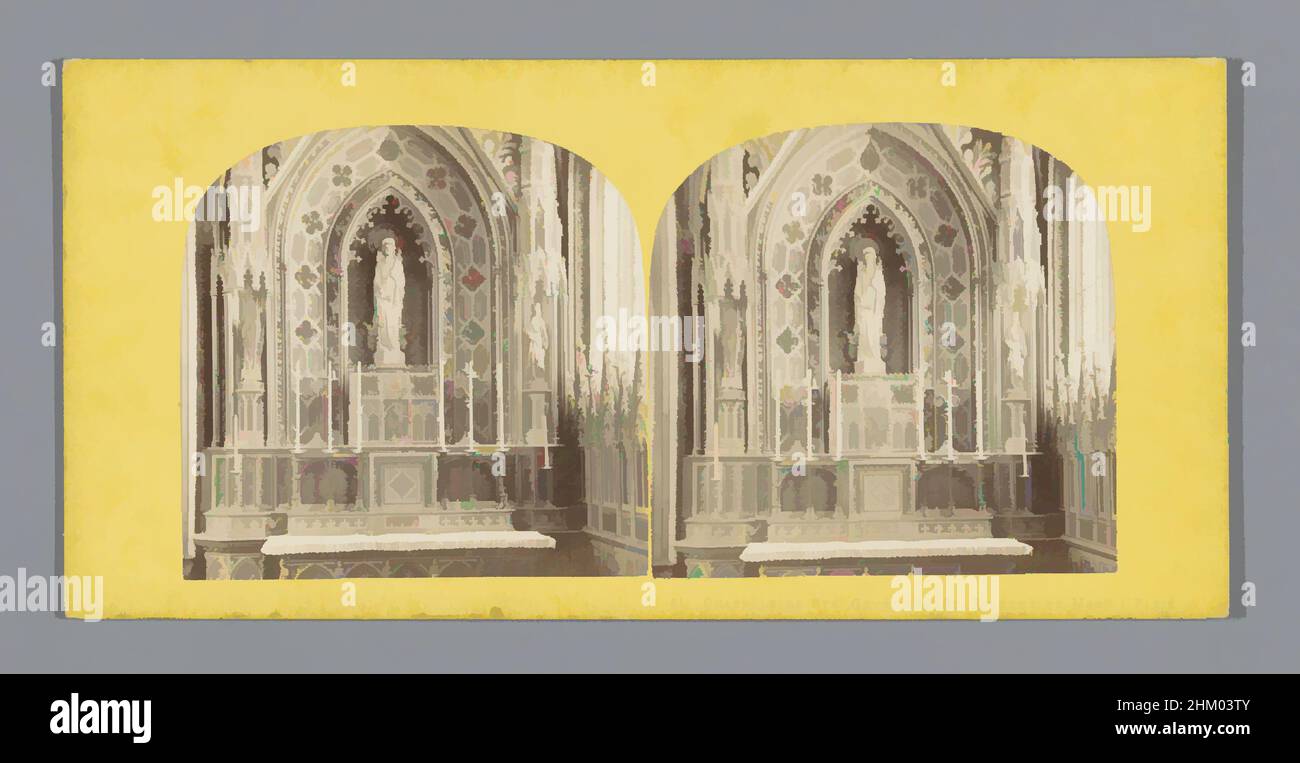 Kunst inspiriert von der Kapelle Genoveva von Paris im Église Saint-Étienne-du-Mont in Paris, Chapelle de Ste. Genèvieve, St. Etienne du Mont à Paris, c. 1850 - c. 1875, Karton, Albumendruck, Höhe 85 mm × Breite 170 mm, Classic Works modernisiert von Artotop mit einem Schuss Moderne. Formen, Farbe und Wert, auffällige visuelle Wirkung auf Kunst. Emotionen durch Freiheit von Kunstwerken auf zeitgemäße Weise. Eine zeitlose Botschaft, die eine wild kreative neue Richtung verfolgt. Künstler, die sich dem digitalen Medium zuwenden und die Artotop NFT erschaffen Stockfoto