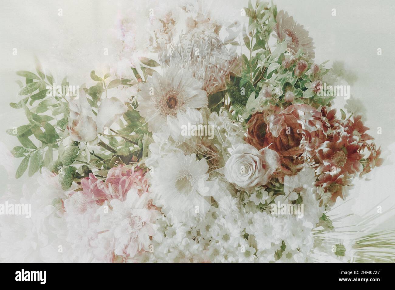BLUMENKUNST: Ein Wintermärchen (HDR-Bild) Stockfoto