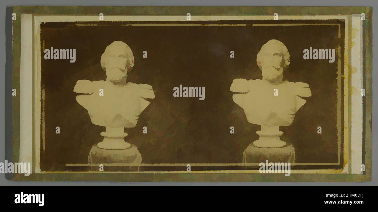 Kunst inspiriert von der Büste König Wilhelms III., Pieter Oosterhuis, 1856 - 1870, Glas, Albumendruck, Höhe 85 mm × Breite 174 mm, Classic Works modernisiert von Artotop mit einem Schuss Modernität. Formen, Farbe und Wert, auffällige visuelle Wirkung auf Kunst. Emotionen durch Freiheit von Kunstwerken auf zeitgemäße Weise. Eine zeitlose Botschaft, die eine wild kreative neue Richtung verfolgt. Künstler, die sich dem digitalen Medium zuwenden und die Artotop NFT erschaffen Stockfoto