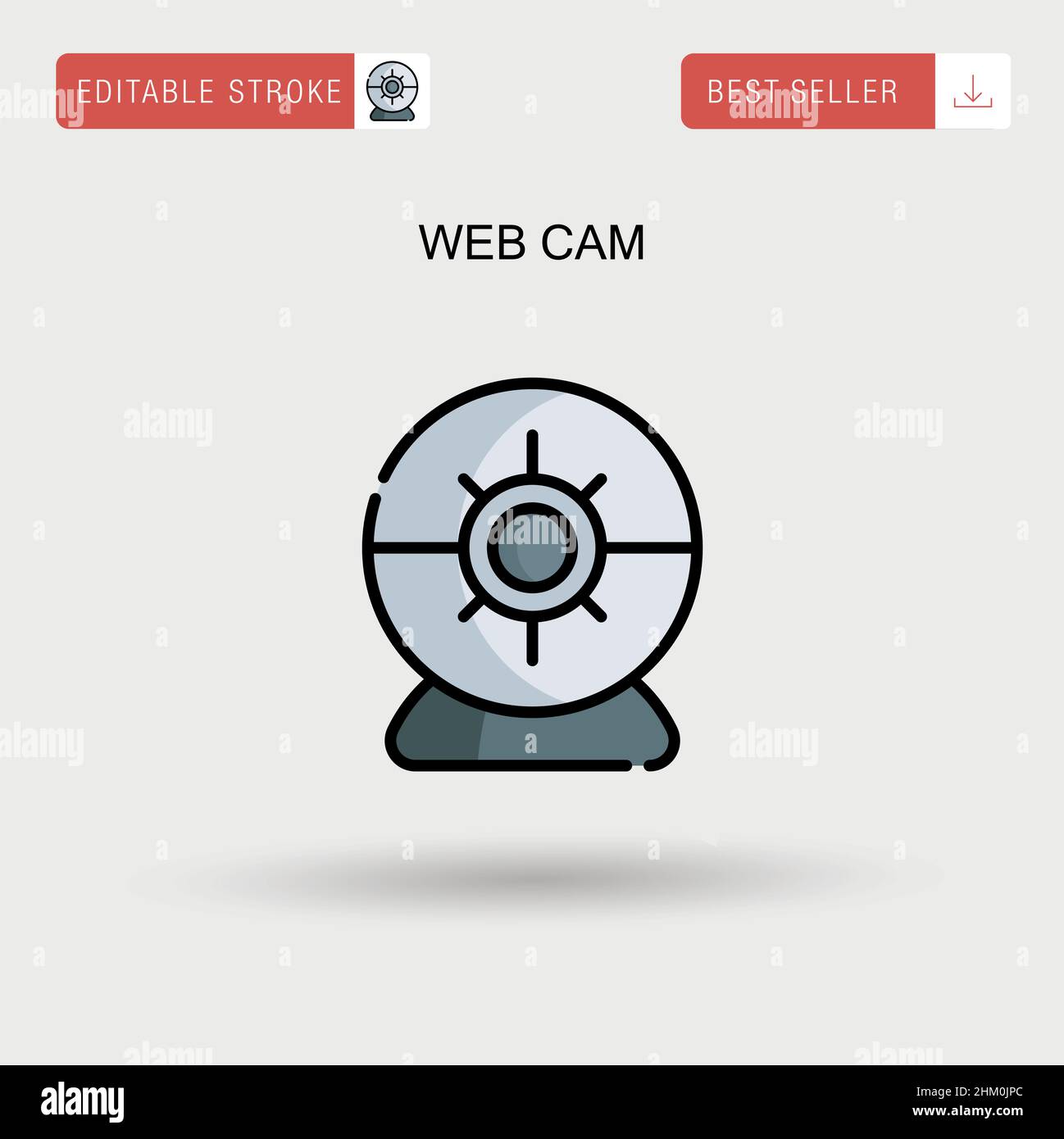 Web Cam einfaches Vektor-Symbol. Stock Vektor