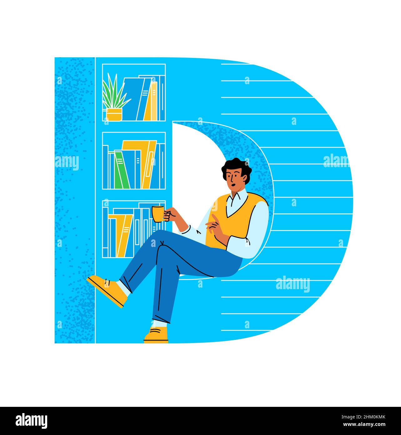 Englisches Alphabet mit Menschen Zeichen. Stock Vektor