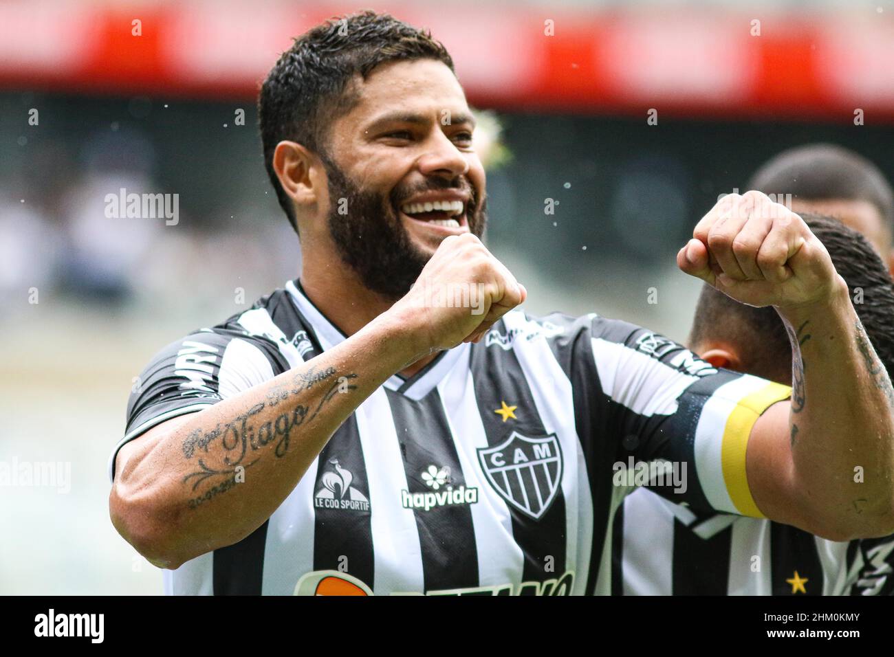 Mg Belo Horizonte 06 02 2022 Mineiro 2022 Atletico Mg X Patrocinense Hulk Spieler Aus Atletico Mg Feiert Sein Tor Wahrend Eines Spiels Gegen Patrocinense Im Mineirao Stadion Fur Die Meisterschaft Von Mineiro 2022