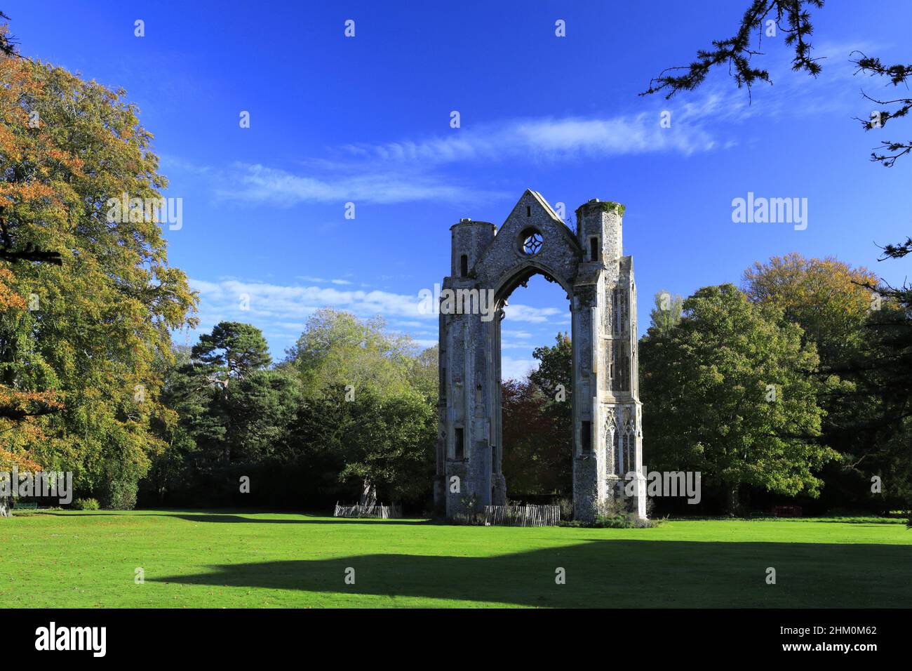 Die Ruinen der Walsingham Abbey, Little Walsingham Village, North Norfolk, England, Großbritannien Stockfoto