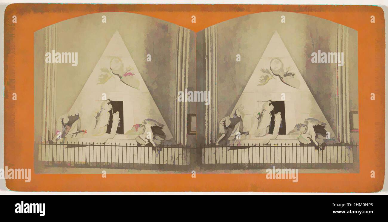 Kunst inspiriert von Grabdenkmal Maria Christina von Österreich, angefertigt von Antonio Canova, in der Augustinerkirche, Wien, Ansichten von Wien und Umgebung, Carl Haack, Antonio Canova, Wien, 1868 - 1890, Karton, Papier, Albumendruck, Höhe 87 mm × Breite 177 mm, Classic Works modernisiert von Artotop mit einem Schuss Moderne. Formen, Farbe und Wert, auffällige visuelle Wirkung auf Kunst. Emotionen durch Freiheit von Kunstwerken auf zeitgemäße Weise. Eine zeitlose Botschaft, die eine wild kreative neue Richtung verfolgt. Künstler, die sich dem digitalen Medium zuwenden und die Artotop NFT erschaffen Stockfoto