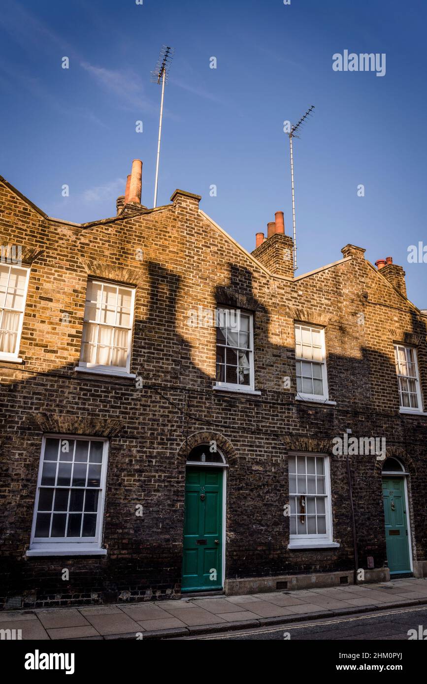 Arbeiterhütten des 19. Jahrhunderts, Roupell Street, London, SE1, England, VEREINIGTES KÖNIGREICH Stockfoto