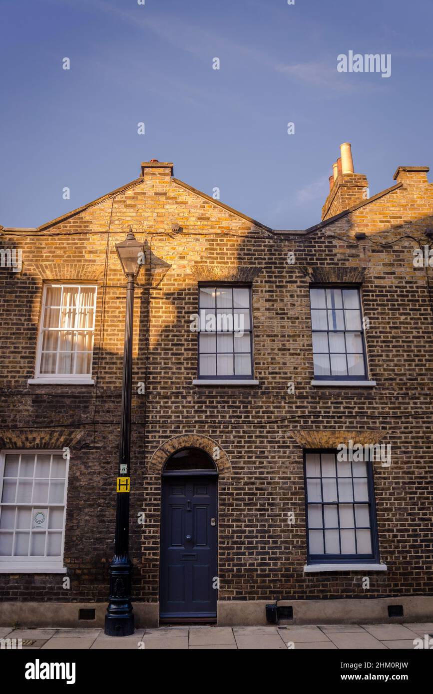 Arbeiterhütten des 19. Jahrhunderts, Roupell Street, London, SE1, England, VEREINIGTES KÖNIGREICH Stockfoto