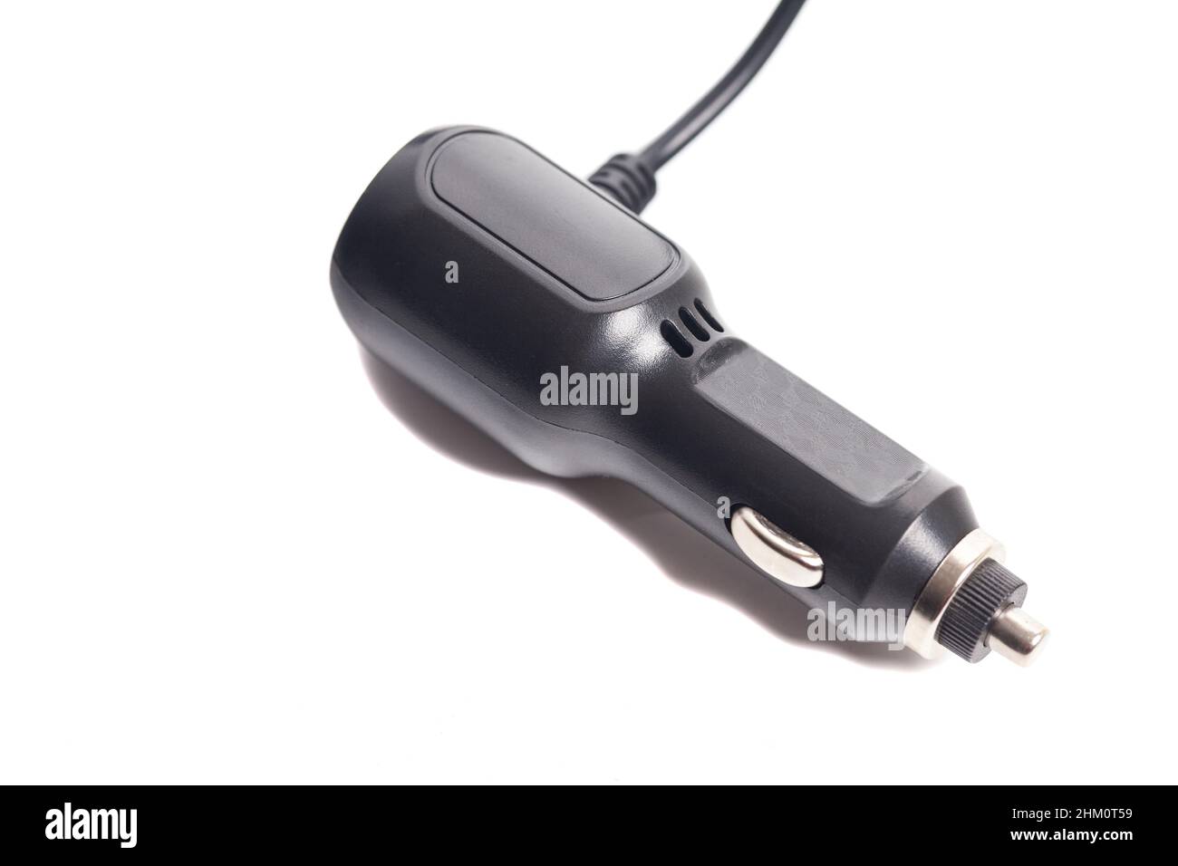 Kfz-Ladegerät auf weißem Hintergrund isoliert. Stockfoto