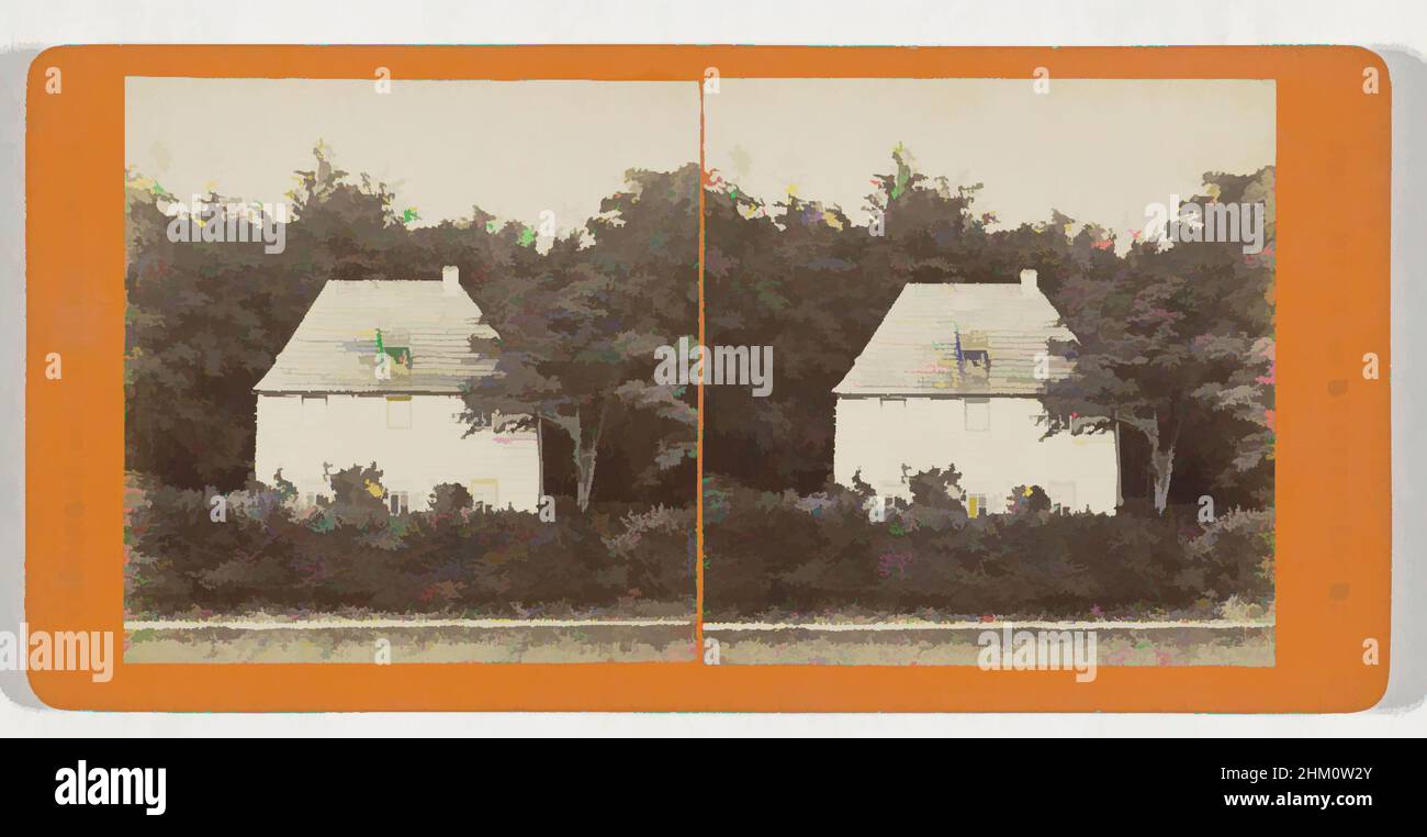 Kunst inspiriert von Goethes Gartenhaus in Weimar, Goethes Gartenhaus im Park bei Weimar, Ansichten von Deutschland, Thüringen und Thüringer Wald, Hermann Selle, Verlag: E. Linde & Co, Weimar, Verlag: Berlin, 1868 - 1890, Karton, Papier, Albumendruck, Höhe 86 mm × Breite 176, Klassisches Werk, modernisiert von Artotop mit einem Schuss Moderne. Formen, Farbe und Wert, auffällige visuelle Wirkung auf Kunst. Emotionen durch Freiheit von Kunstwerken auf zeitgemäße Weise. Eine zeitlose Botschaft, die eine wild kreative neue Richtung verfolgt. Künstler, die sich dem digitalen Medium zuwenden und die Artotop NFT erschaffen Stockfoto