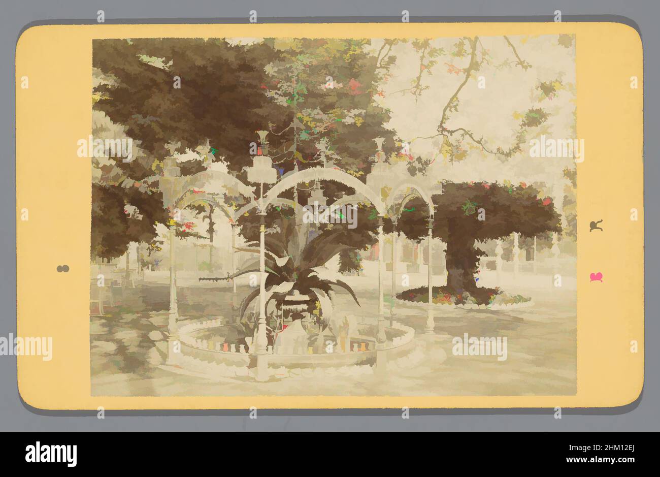 Kunst inspiriert von Garten des Kroll Opernhauses, Berlin, Kroll's Garten, Berlin, Johann Friedrich Stiehm, Verlag: Johann Friedrich Stiehm, Berlin, 1878, Papier, Karton, Albumen Print, Höhe 107 mm × Breite 66 mm, Classic Works modernisiert von Artotop mit einem Schuss Moderne. Formen, Farbe und Wert, auffällige visuelle Wirkung auf Kunst. Emotionen durch Freiheit von Kunstwerken auf zeitgemäße Weise. Eine zeitlose Botschaft, die eine wild kreative neue Richtung verfolgt. Künstler, die sich dem digitalen Medium zuwenden und die Artotop NFT erschaffen Stockfoto