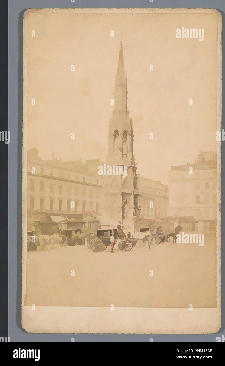 Kunst inspiriert von Eleanor Cross bei Charing Cross to Thomas Earp in London, Charing Cross, The Eleanor Cross, Thomas Earp, London, 1865 - 1870, Papier, Karton, Albumendruck, Höhe 102 mm × Breite 63 mm, Classic Works modernisiert von Artotop mit einem Schuss Moderne. Formen, Farbe und Wert, auffällige visuelle Wirkung auf Kunst. Emotionen durch Freiheit von Kunstwerken auf zeitgemäße Weise. Eine zeitlose Botschaft, die eine wild kreative neue Richtung verfolgt. Künstler, die sich dem digitalen Medium zuwenden und die Artotop NFT erschaffen Stockfoto