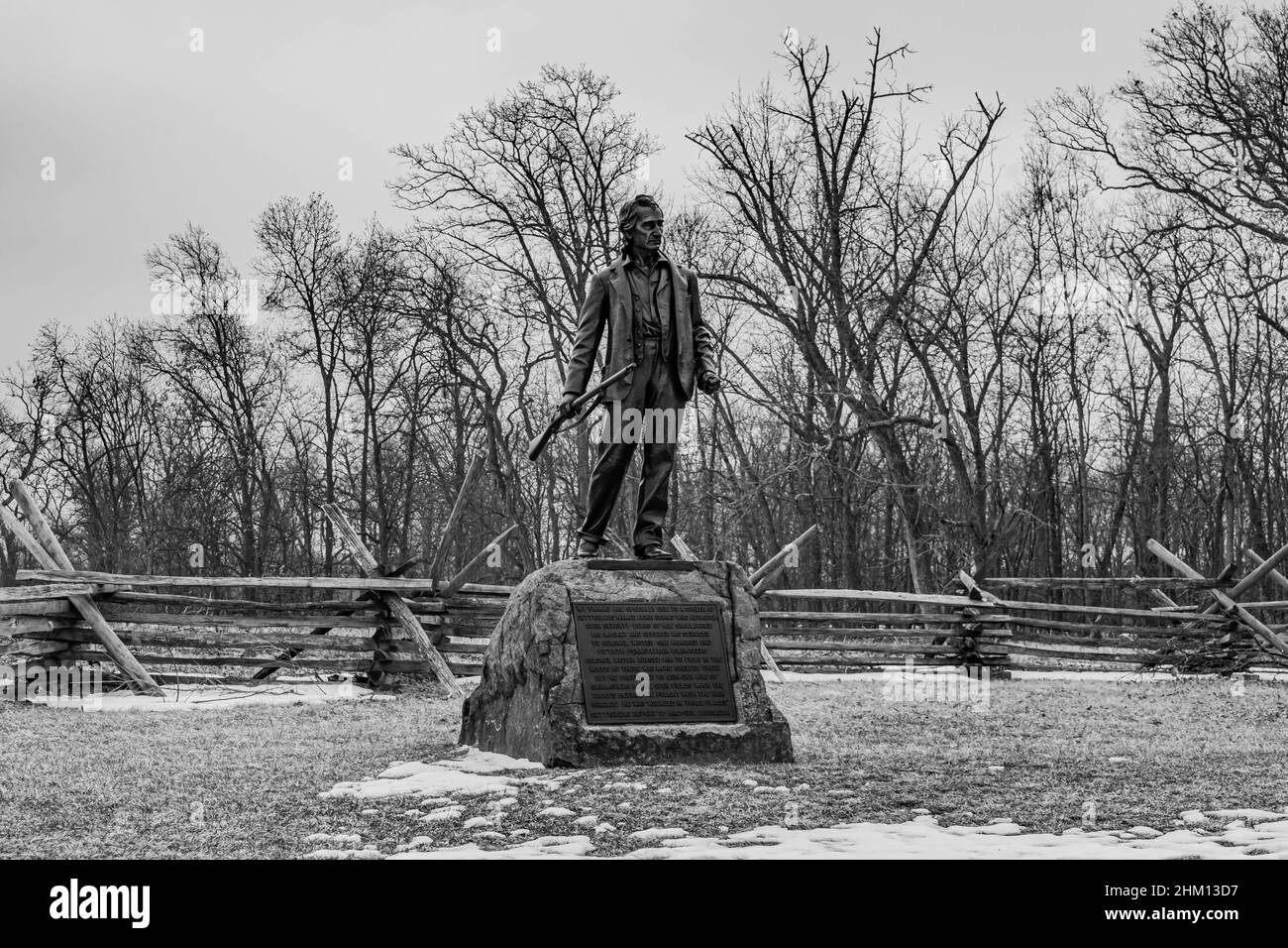 Denkmal für John Burns, Civilian Hero of Gettysburg, Pennsylvania, USA Stockfoto